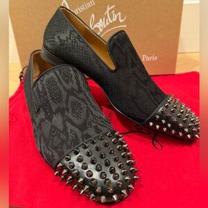 Christian Louboutin Men’s Loafers EU 42.5 / US 9.5 - black and black gunmetal
